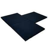 Gymgolv / gymmatta med raka kanter (50 cm x 50 cm x 3 cm) - black