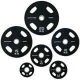 Svarta gummiviktskivor med hål, 1.25 kg | 2.5 kg | 5 kg | 10kg | 15 kg | 20 kg