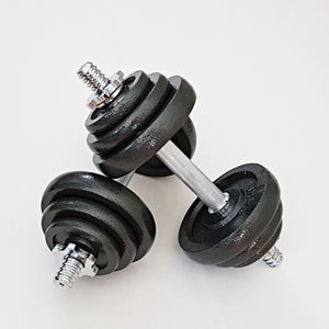 Hantelset av gjutjärn, 2x10 kg i väska - Sapphire Body | hantlar | hemmagym